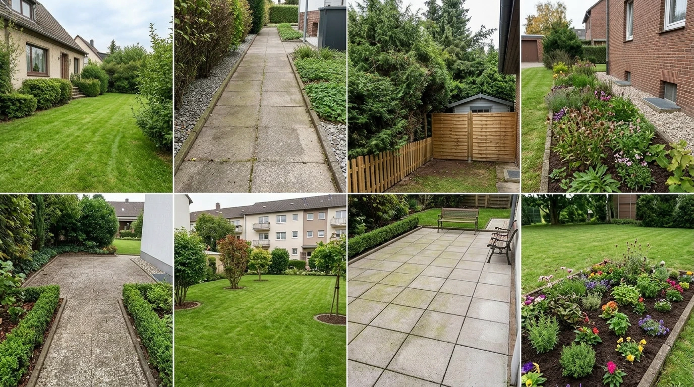 Gepflegter Garten in Hessen nach professioneller Pflege