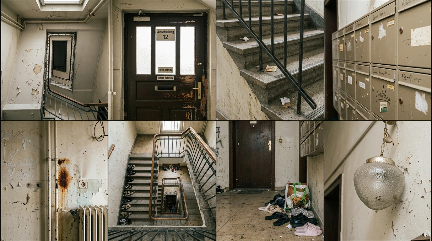 Treppenhaus vor der Modernisierung durch Ruslan Enns